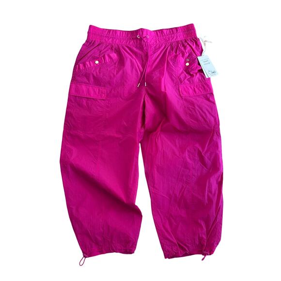NWT Athleta X Alicia Keys High Waist Utility Pants Rasberry Fuchsia Sz 20 - Picture 2 of 13